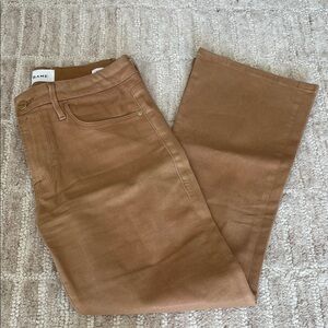 Frame Women's Cropped Jeans Mini-Bootcut in Tan